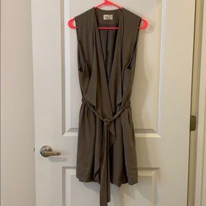 Olive Belted Vest